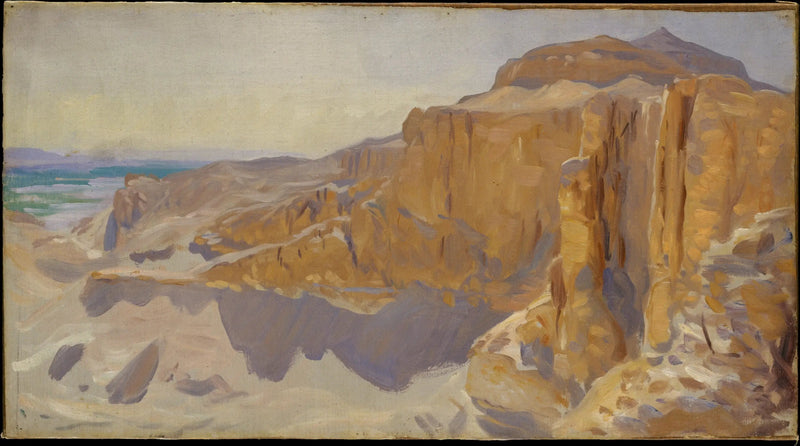 Klippene i Deir el-Bahri, Egypt - John Singer Sargent
