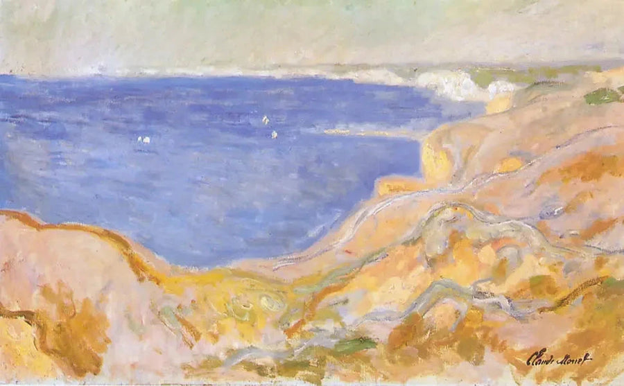 Klipper øst for Pourville W1431 - Claude Monet
