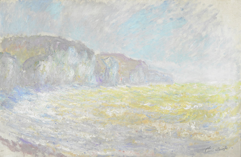 Klipper ved Pourville, opprørt hav - Claude Monet