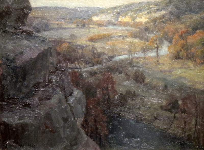 Klipper ved Guadalupe-elven, 27 kilometer nord for Kerrville, Texas - Julian Onderdonk
