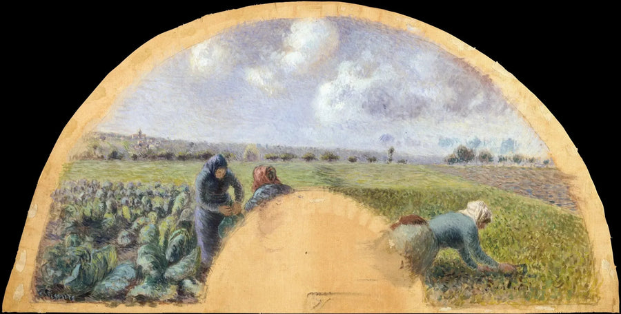 Viftebeslag: Kålplukkerne - Camille Pissarro