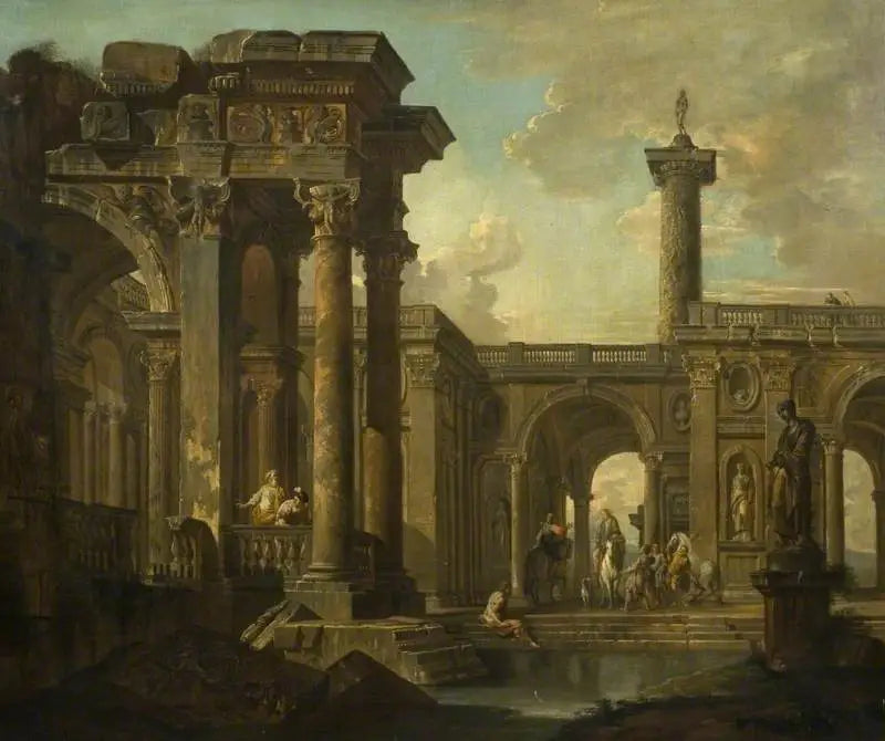 Arkitektonisk fantasi med klassiske ruiner - Giovanni Paolo Panini

Source:
Fantaisie architecturale avec ruines classiques - Giovanni Paolo Panini