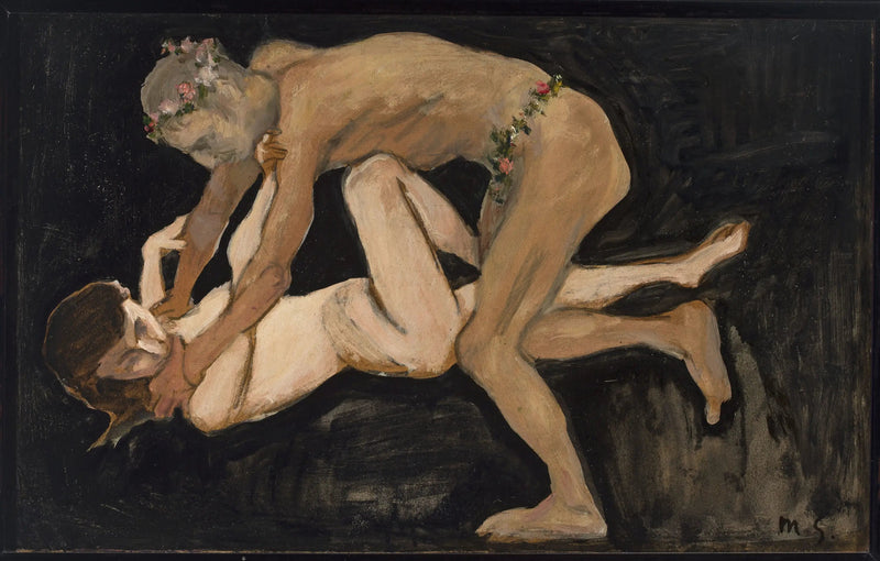 Dyreliv og en jente. - Max Slevogt