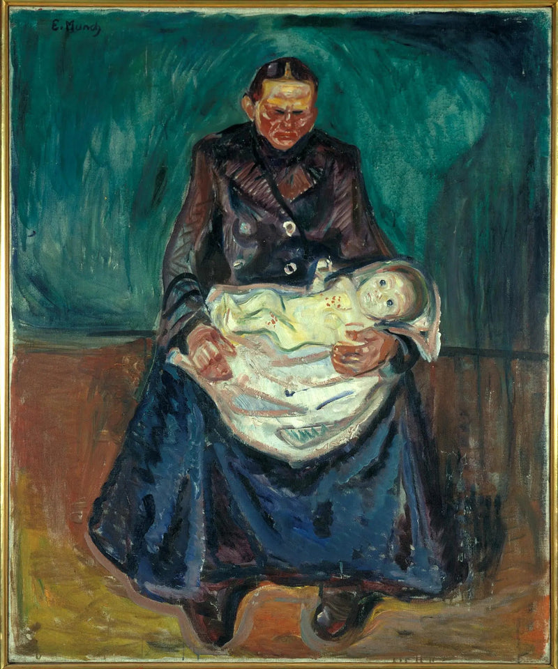 Kvinne med sykt barn. Arv - Edvard Munch