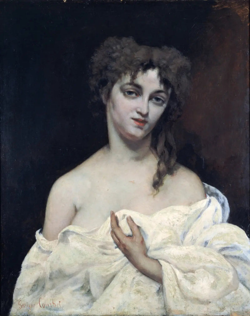 Kvinne med naken bryst - Gustave Courbet