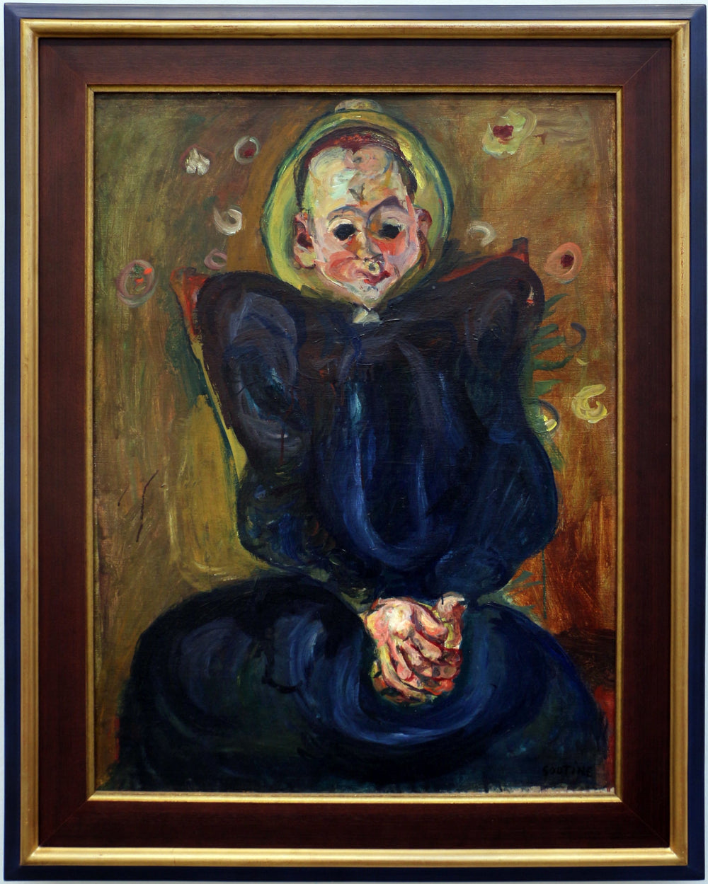 Femme à la robe bleue - Chaïm Soutine image 1 reproduction artisanale de tableau