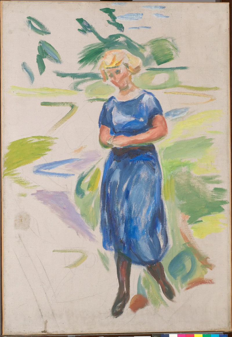 Kvinne i blå kjole - Edvard Munch