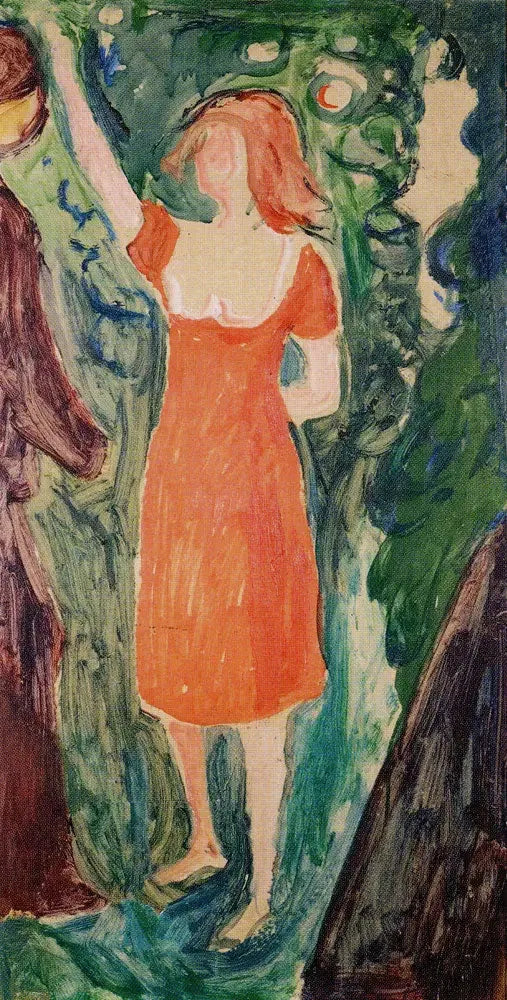 Kvinne i rød kjole - Edvard Munch