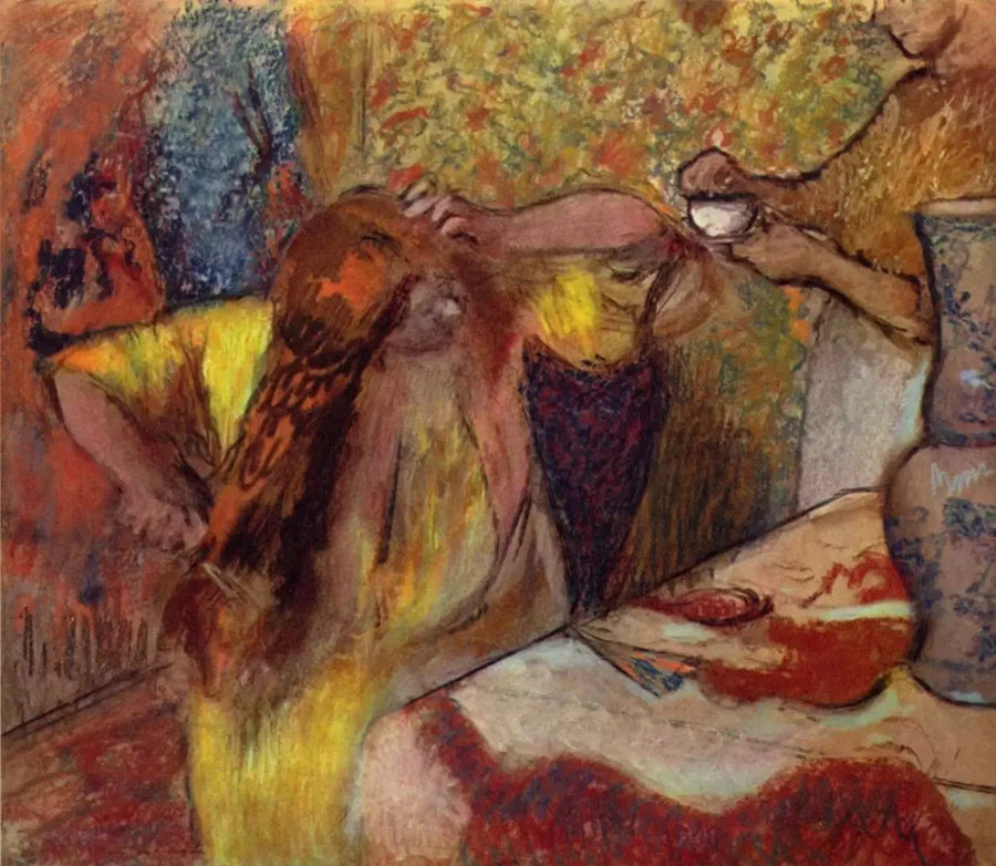 Kvinne ved toalettet - Edgar Degas