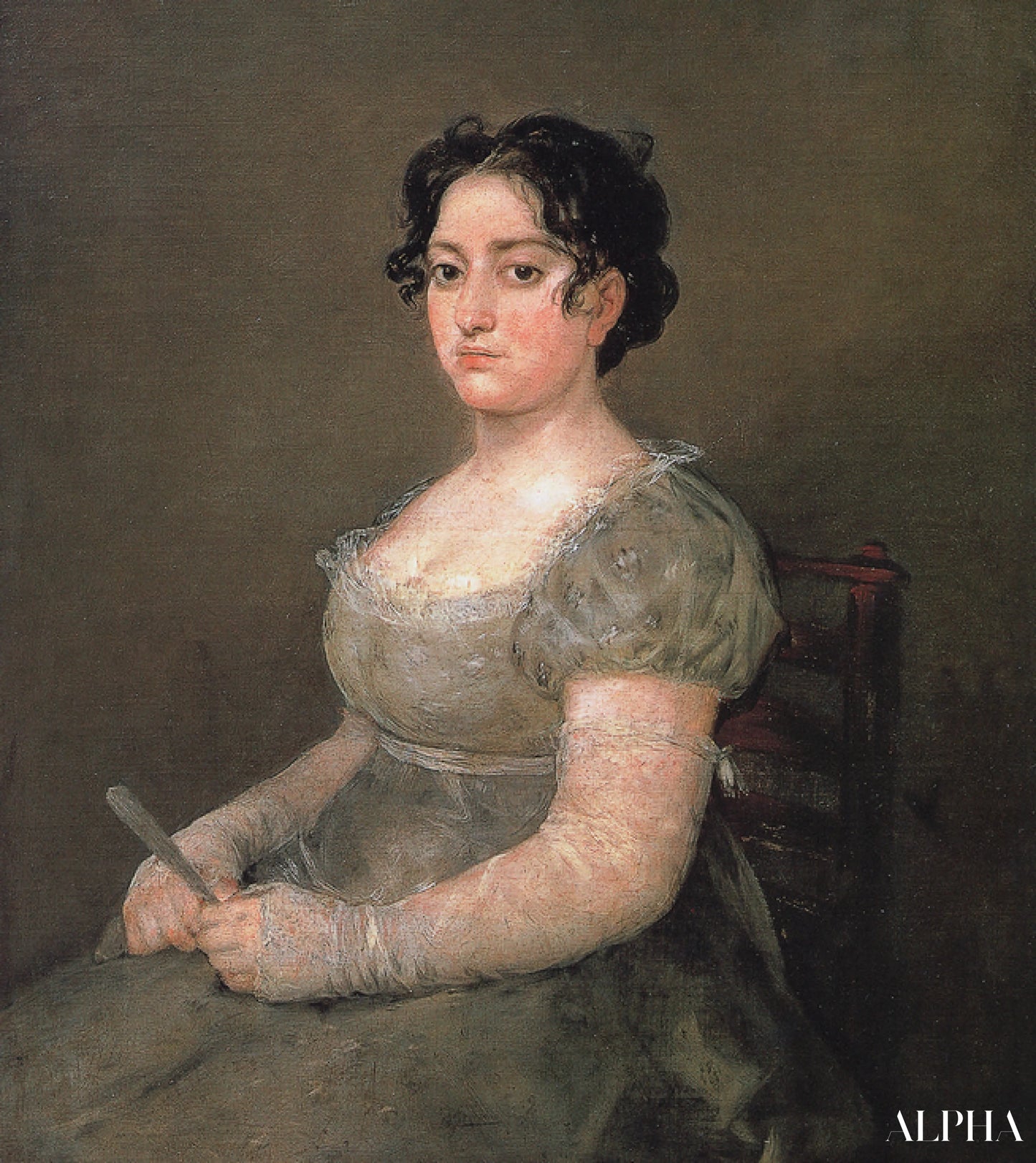 Femme à l'éventail - Francisco de Goya - Reproductions de tableaux et peintures haut de gamme