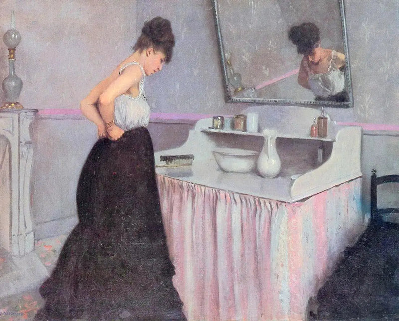 Kvinne ved sitt toalett - Gustave Caillebotte