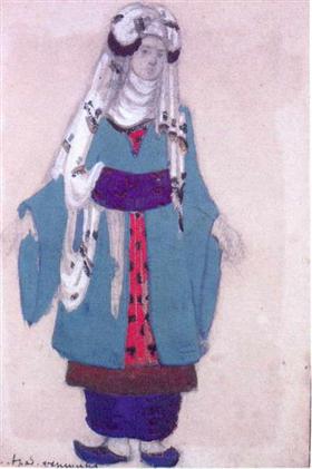 femme arabe - Nicolas Roerich image 1 reproduction artisanale de tableau