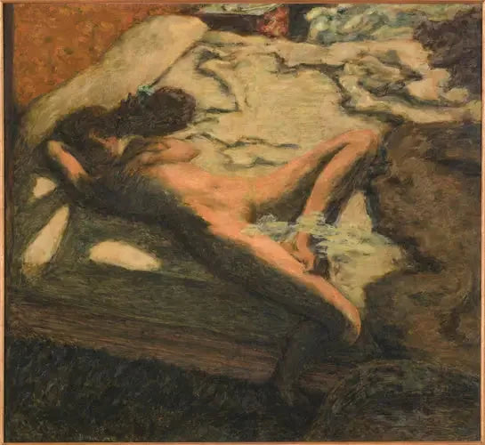 Sovende kvinne på en seng - Pierre Bonnard
