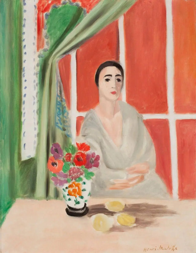 Kvinne med bukett - Henri Matisse