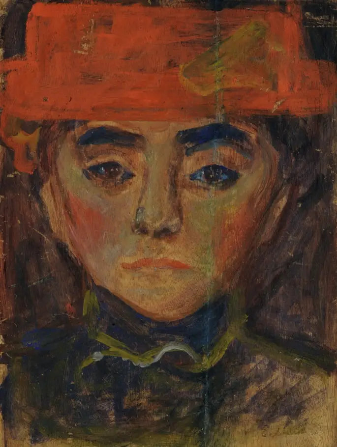 Kvinne med rød hatt - Edvard Munch