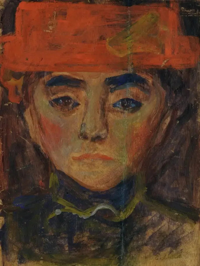 Kvinne med rød hatt - Edvard Munch