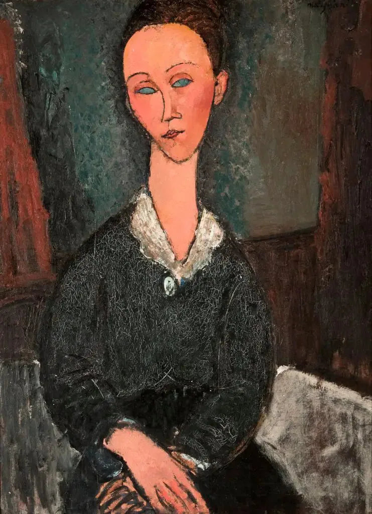 Kvinne med hvit krage - Amedeo Modigliani
