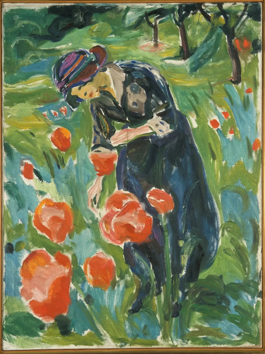 Kvinne med valmue - Edvard Munch