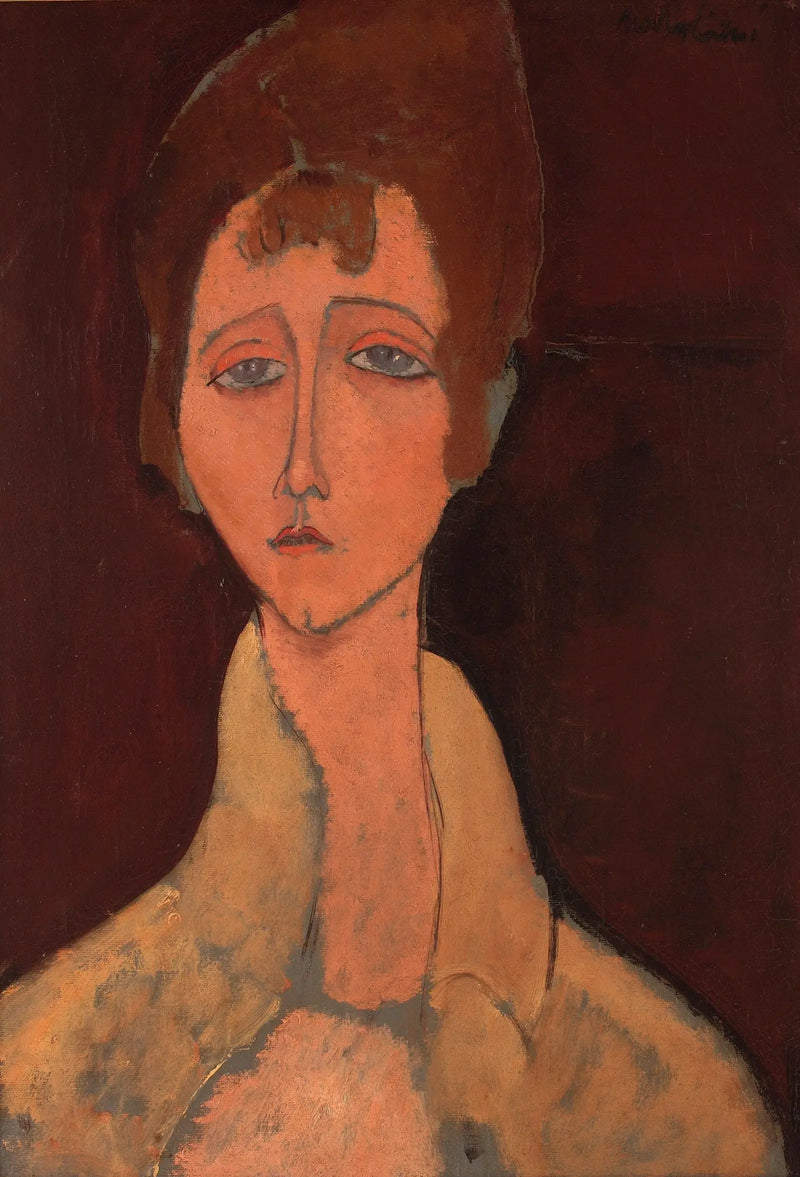 Kvinne med hvit bluse - Amedeo Modigliani