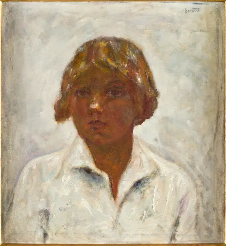 Kvinne med hvit bluse, motlys - Pierre Bonnard