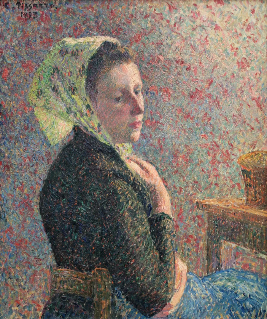 Kvinne med grønt sjal - Camille Pissarro