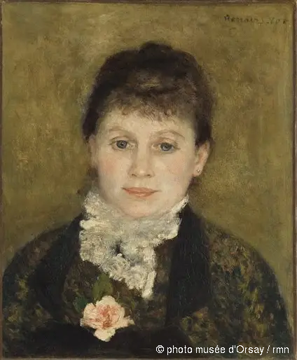 Kvinne med hvit krage - Pierre-Auguste Renoir
