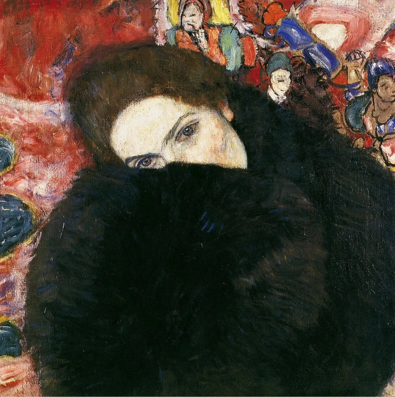 Kvinne med mansjett - Gustav Klimt