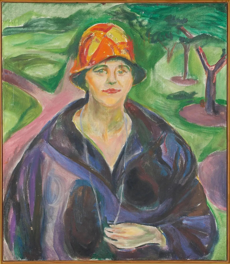Kvinne i blå frakk - Edvard Munch