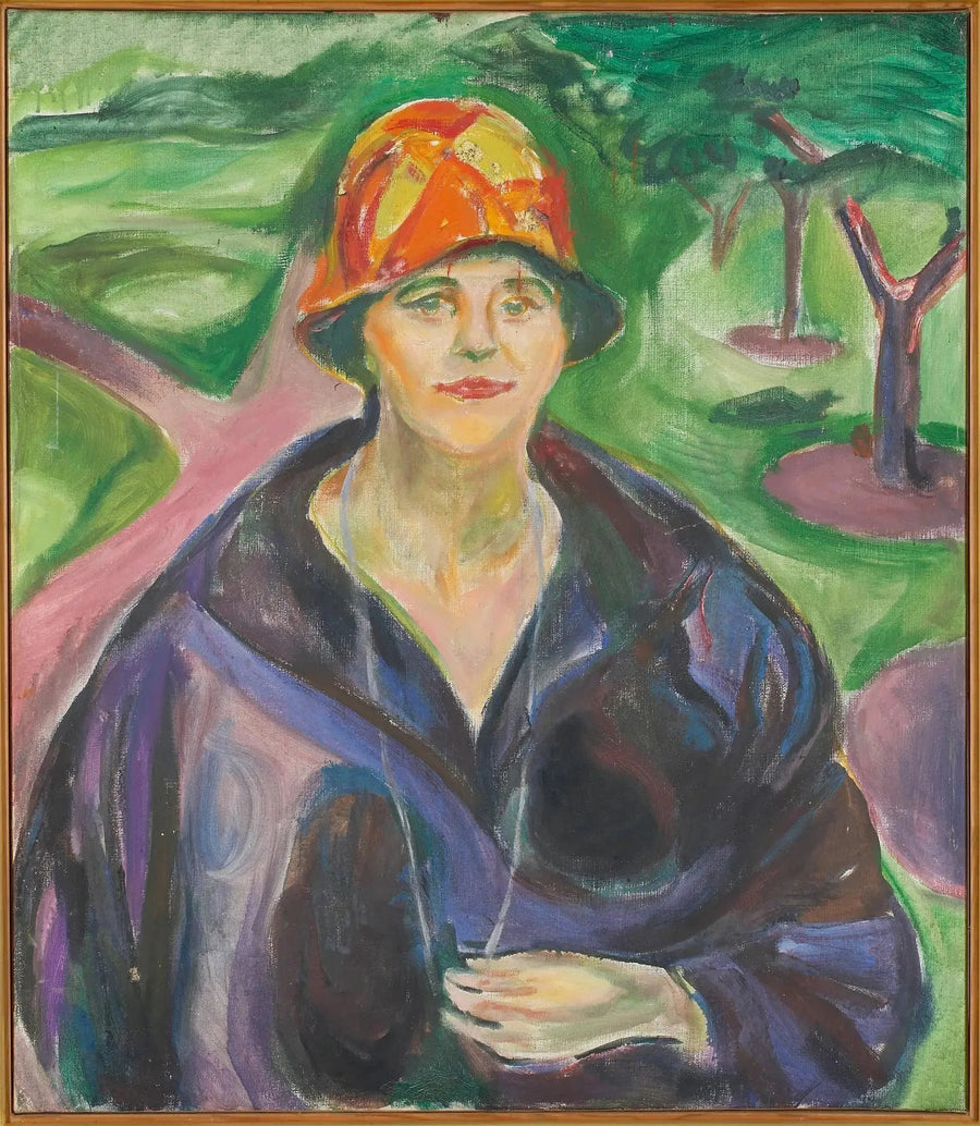Kvinne i blå frakk - Edvard Munch