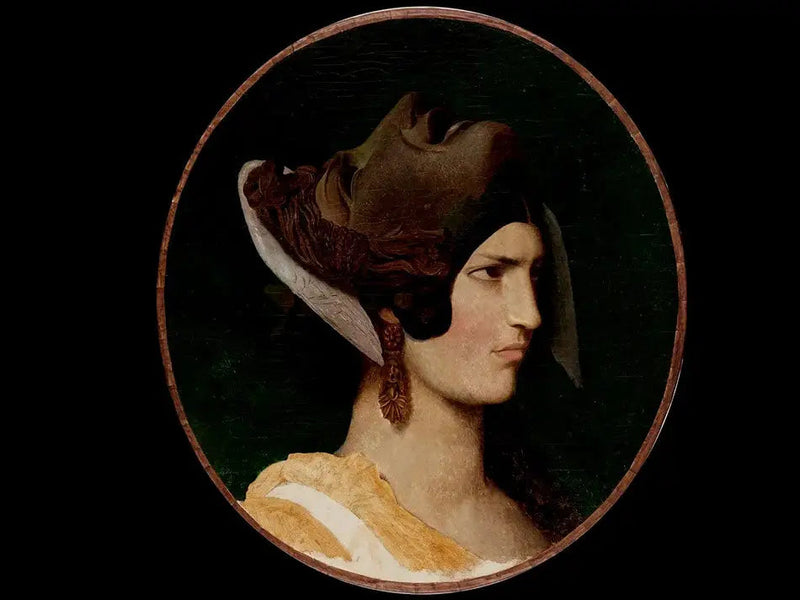 Kvinne med antikk maske - Jean-Léon Gérôme