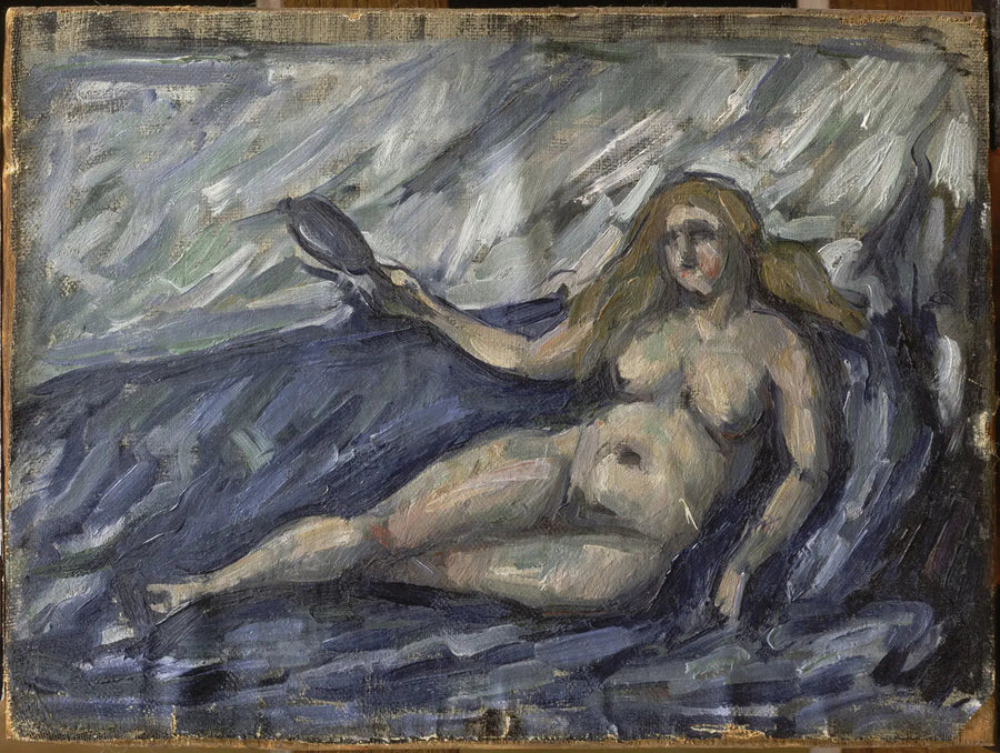 Kvinne ved speilet - Paul Cézanne