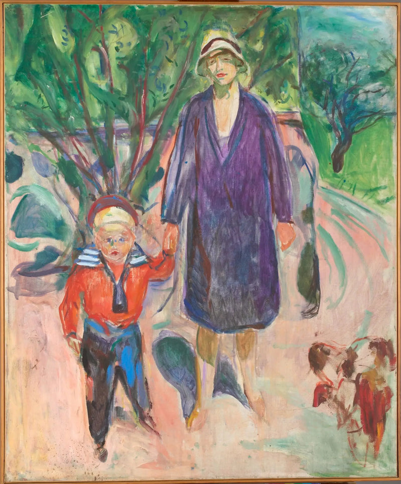 Kvinne med liten gutt - Edvard Munch