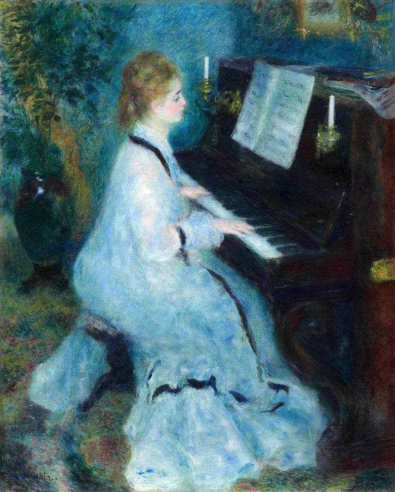 Kvinne ved pianoet - Pierre-Auguste Renoir