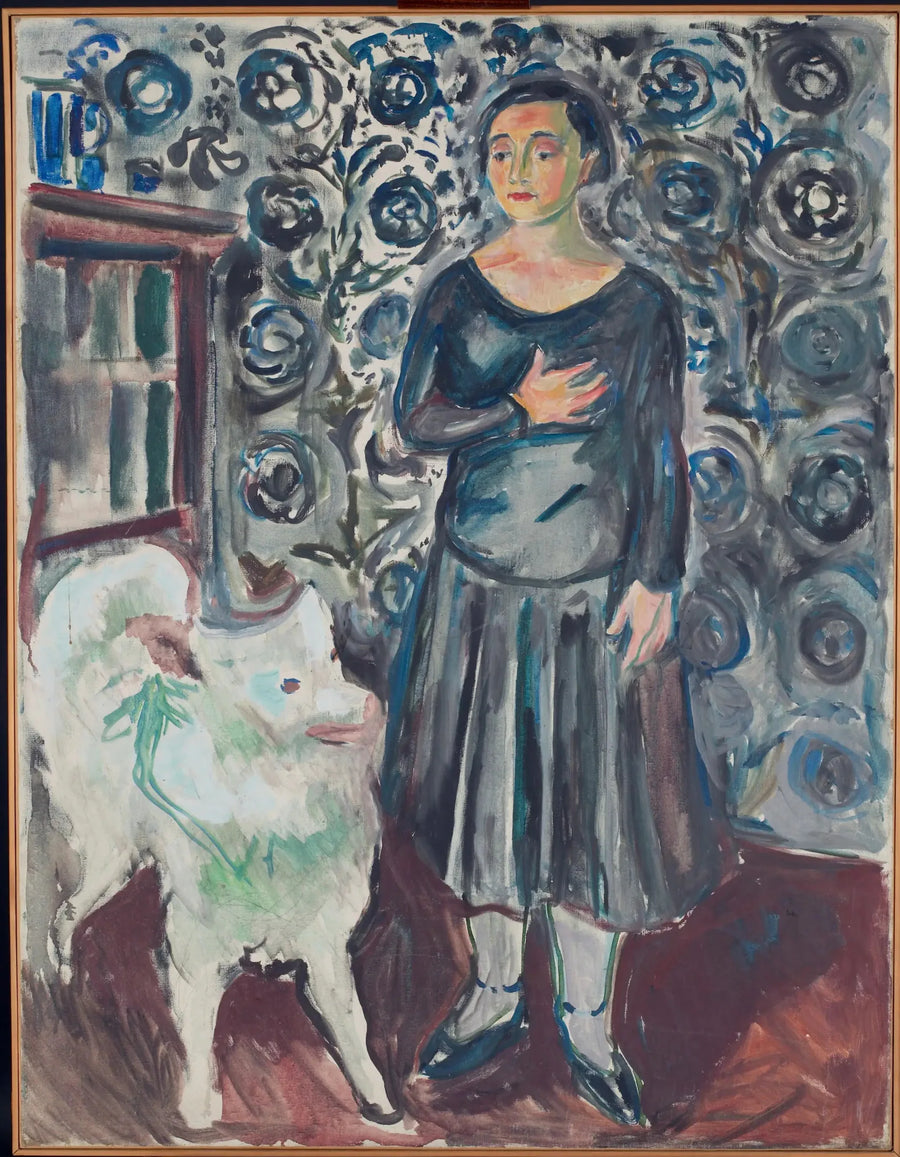 Kvinne med samojed - Edvard Munch