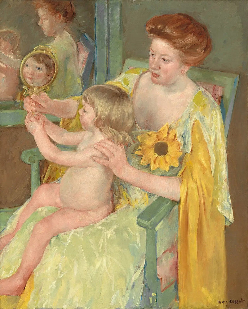 Kvinne med solsikke - Mary Cassatt