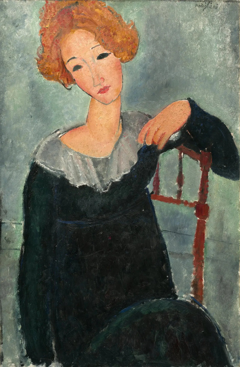 Kvinne med rødt hår - Amedeo Modigliani