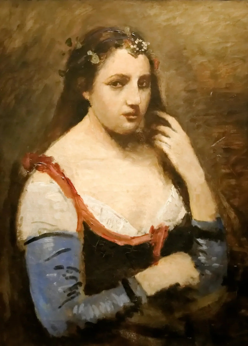 Kvinne med margeritter - Jean-Baptiste Camille Corot