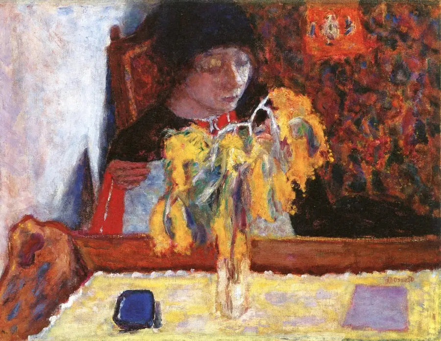 Kvinne med mimosa - Pierre Bonnard