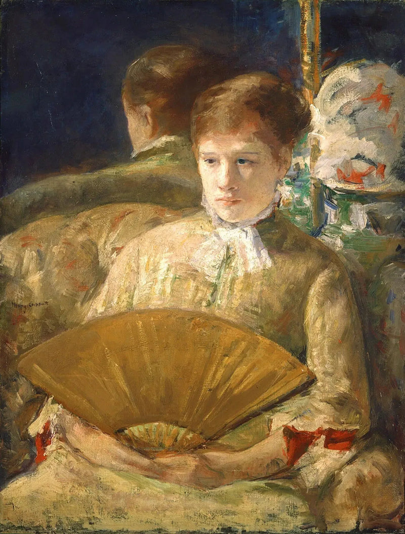 Kvinne med en vifte - Mary Cassatt