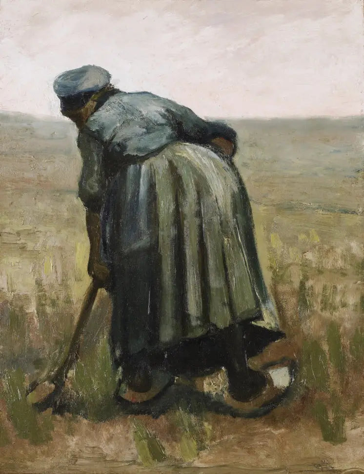 Kvinne med en spade, sett bakfra - Vincent van Gogh
