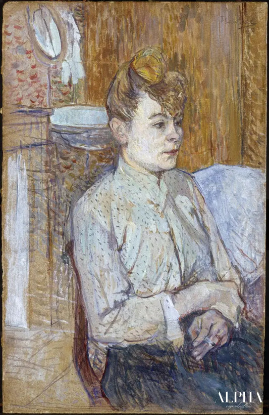 Femme avec une cigarette - Toulouse Lautrec - Reproductions de tableaux et peintures haut de gamme