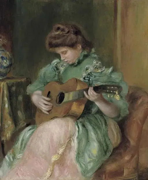 Kvinne med en gitar - Pierre-Auguste Renoir