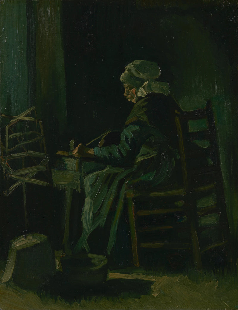 Kvinne som spinner tråd - Vincent van Gogh