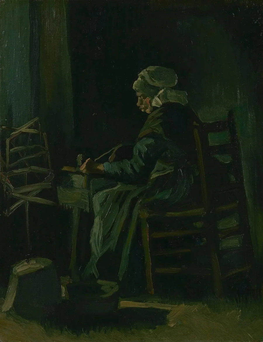 Kvinne som spinner tråd - Vincent van Gogh