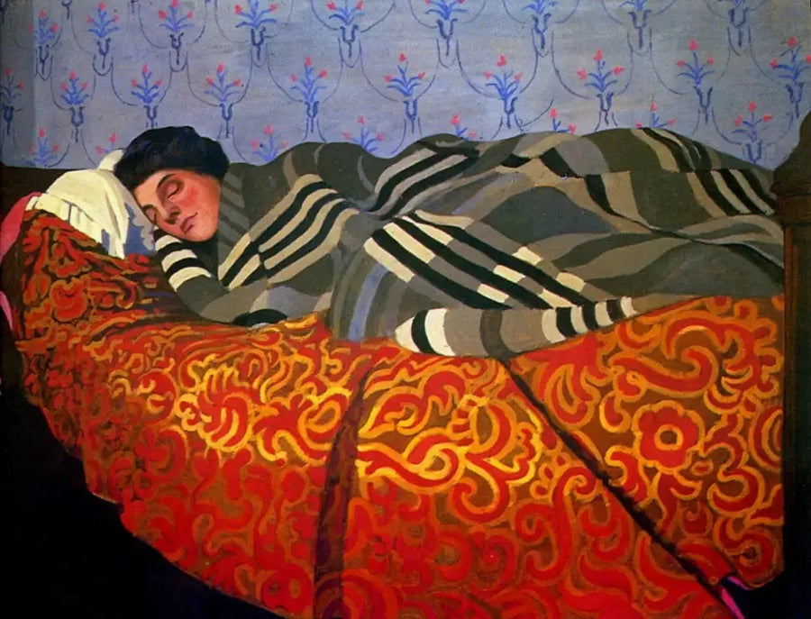 Sovende liggende kvinne - Félix Vallotton

Source:
Femme couchée endormie - Félix Vallotton
