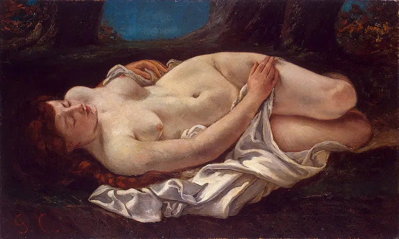 Kvinne som ligger - Gustave Courbet