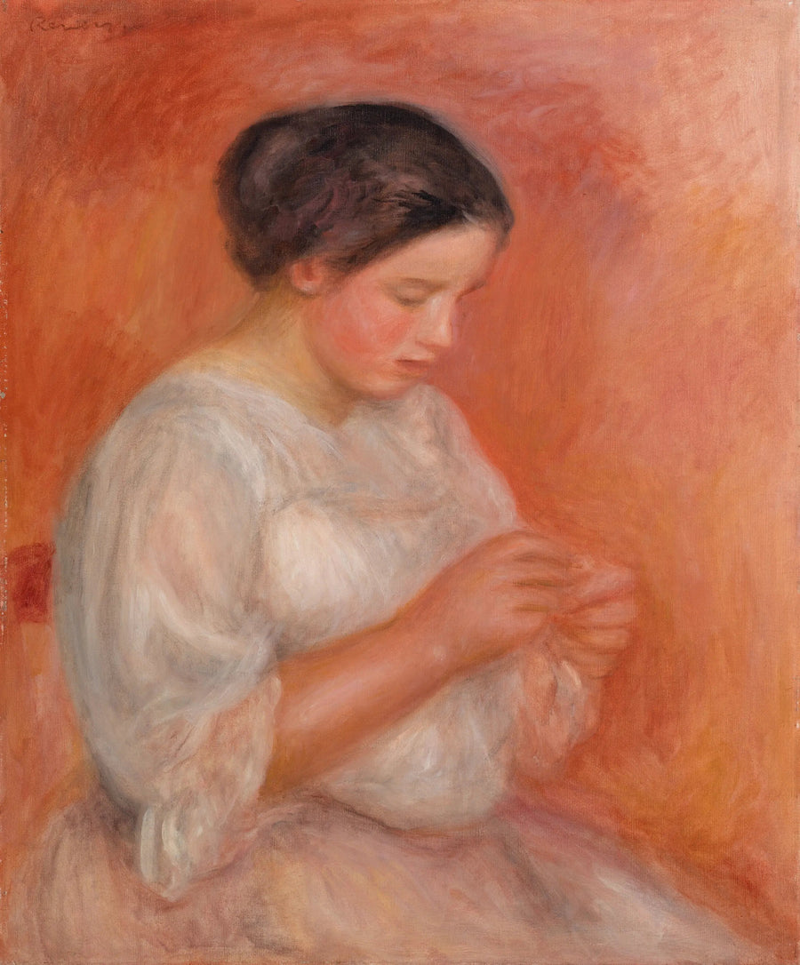 Kvinne som syr - Pierre-Auguste Renoir
