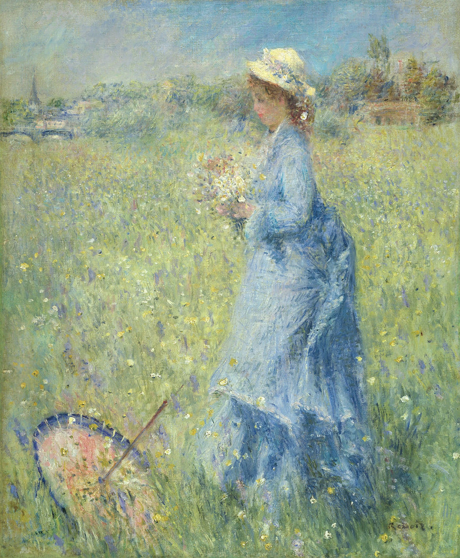 Kvinne som plukker blomster - Pierre-Auguste Renoir