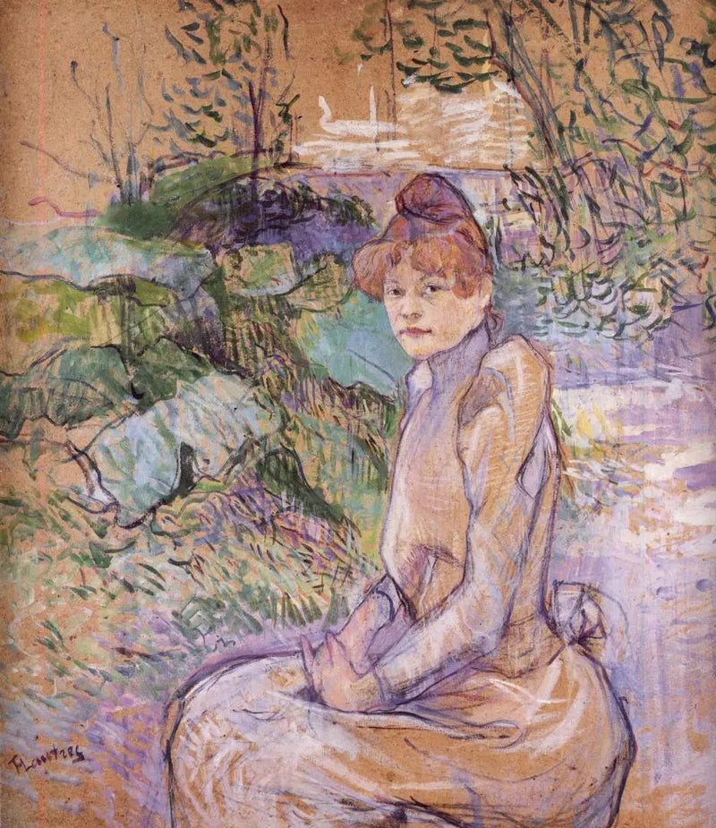 Kvinne i hagen til herr Forest - Henri de Toulouse-Lautrec