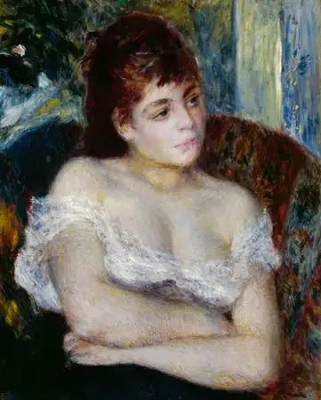 Kvinne i en stol - Pierre-Auguste Renoir